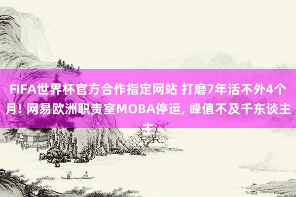 FIFA世界杯官方合作指定网站 打磨7年活不外4个月! 网易欧洲职责室MOBA停运， 峰值不及千东谈主