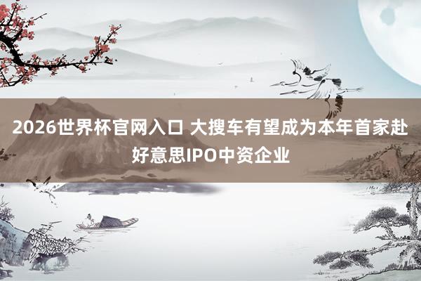 2026世界杯官网入口 大搜车有望成为本年首家赴好意思IPO中资企业