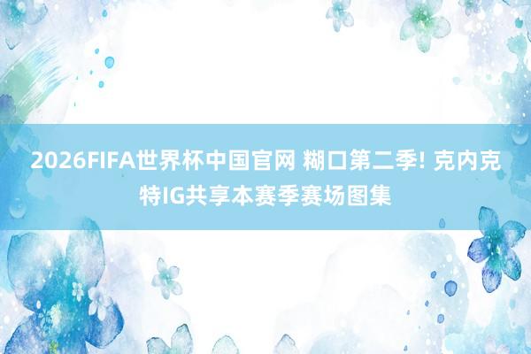 2026FIFA世界杯中国官网 糊口第二季! 克内克特IG共享本赛季赛场图集