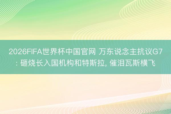 2026FIFA世界杯中国官网 万东说念主抗议G7: 砸烧长入国机构和特斯拉， 催泪瓦斯横飞